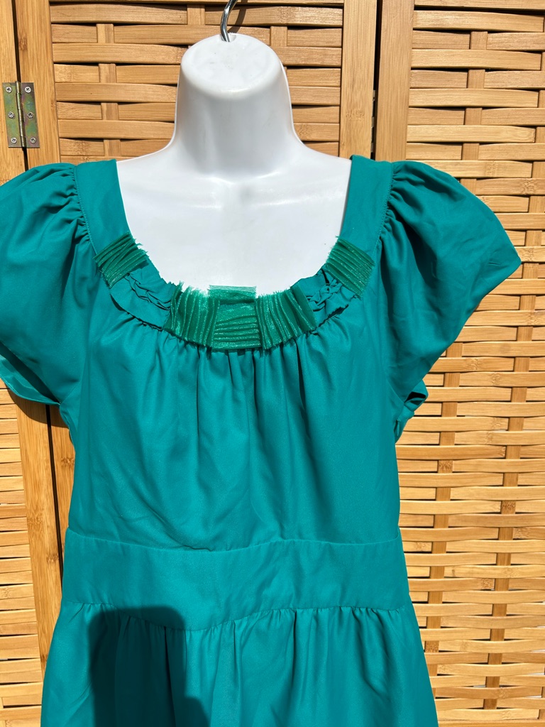 The Limited- Teal Puff-Sleeve Dress — image 2 of 8